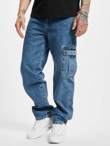 Modern Dangerous DNGRS Men's Jeans with Zipper Pockets, Cotton, Blue