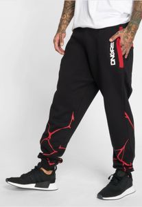 Jeans da uomo Dangerous DNGRS moderni in cotone, nero/rosso