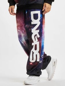 Pantalones vaqueros Modern Dangerous DNGRS para hombre con bolsillos con cordón ajustable, 290 g/m², negro/multicolor