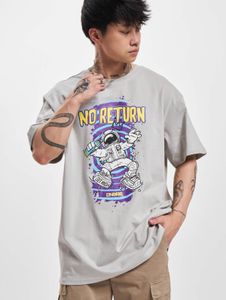 Camiseta de hombre Modern Dangerous DNGRS de algodón, color gris.