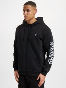 Sweat à capuche Soft Dangerous DNGRS pour homme, zippé, 100% coton, noir