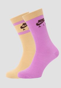 Calcetines deportivos unisex NIKE elásticos rosa/beige