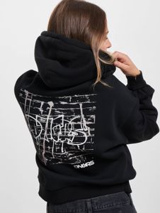 Soft Dangerous DNGRS Women's Hoodie with Ribbed Cuffs and Hood, 300 g/m², Black