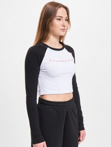 Comfortable Dangerous DNGRS women's sweatshirt with cotton, white/black