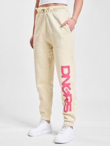 Pantalones casuales Dangerous DNGRS para mujer con cordón ajustable, de algodón, color beige.