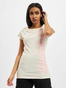 T-shirt femme Casual Dangerous DNGRS en coton, écru et blanc