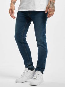 Jean pour homme Stylish Denim Project, coupe skinny, stretch, fermeture éclair, coton, bleu