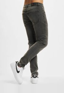 Jean skinny stretch pour homme Modern Denim Project, fermeture éclair et coton, noir/beige