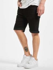 Pantalones cortos elásticos de algodón para hombre de Comfortable Denim Project, color negro.
