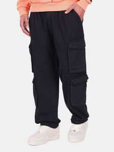 Comodi jeans da uomo a taglio basso con tasche con coulisse, in cotone, neri