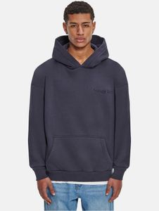 Sudadera con capucha suave para hombre, de corte holgado, con puños y capucha acanalados, de algodón, color azul.