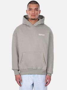 Sudadera con capucha cómoda para hombre, de corte holgado, de algodón, color gris.