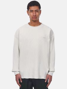 modernes Dropsize Herren Sweatshirt Rippbündchen Oversize mit Baumwolle Grau