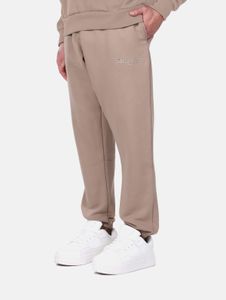 Stylish drop-size men's jeans, ribbed cuffs, oversize, cotton, beige