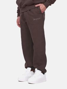 modern drop-size men's trousers made of cotton, brown