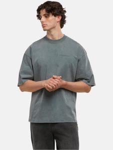 T-shirt oversize confortable pour homme, en coton gris, coupe ajustée