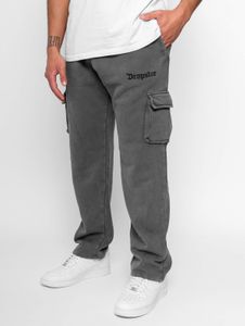 Stylish drop-size men's jeans, straight fit, cotton, grey