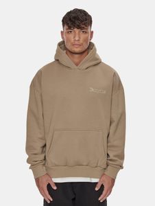 Sweat à capuche décontracté pour homme, coupe ajustée, en coton beige