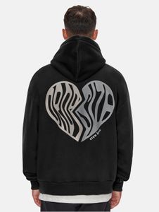 Comfortable drop-size men's hoodie made of cotton, black