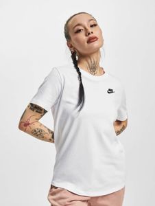 Casual NIKE women's T-shirt with cotton, white