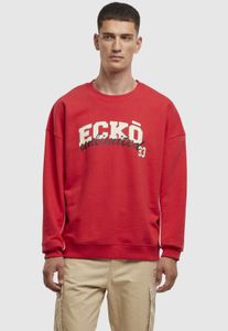 Felpa casual da uomo Ecko Unltd. con polsini a coste, in cotone, rossa