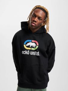 Sweat à capuche Ecko Unltd. pour homme, coupe décontractée, grande capuche, poignets côtelés, coton 460 g/m², noir