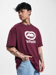 T-shirt oversize pour homme Modern Ecko Unltd., 180 g/m², coton, rouge bordeaux