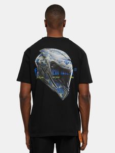 Cómoda camiseta oversize de algodón para hombre de Forgotten Faces, color negro.