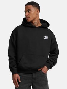 Soft Forgotten Faces men's hoodie with ribbed cuffs and hood, 460 g/m², cotton, black