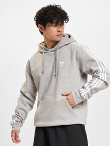 Sudadera informal con capucha para hombre de adidas, de algodón, color gris.