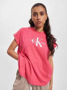 sporty Calvin Klein women's T-shirt with cotton, pink