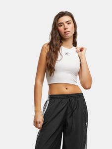modernes adidas Damen T-Shirt Stretch Reißverschluss Kapuze Weiß