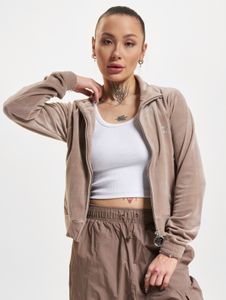 Chaqueta funcional Juicy Couture para mujer, elástica, con cordón ajustable, color beige.
