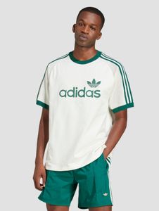 T-shirt da uomo Adidas moderna in cotone, colore ecru-bianco
