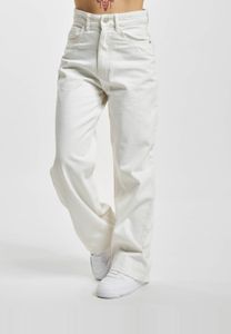 bequeme Denim Project Damen Jeans Reißverschluss Taschen mit Baumwolle Weiß