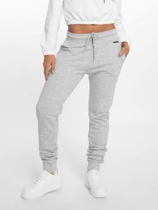 Versatile Just Rhyse women's trousers with pockets, cotton, grey