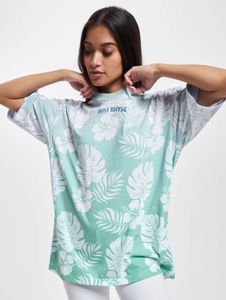 Camiseta deportiva Just Rhyse para mujer, de algodón, color verde.