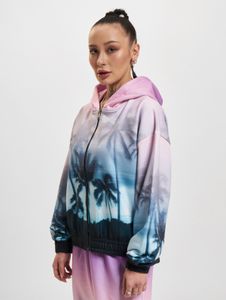 Modern Just Rhyse women's hoodie with zipper and ribbed cuffs, lilac-violet