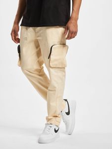 Comodi jeans da uomo Sean John con tasche con cerniera, in cotone, beige