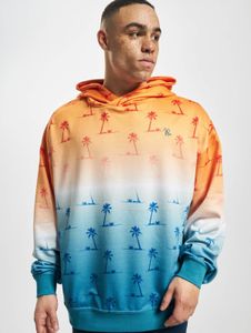 Sweat à capuche Just Rhyse pour homme, orange, avec cordon de serrage