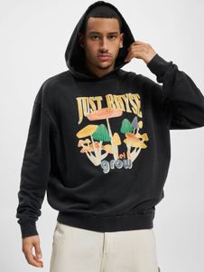 moderner Just Rhyse Herren Hoodie große Kapuze Kapuze mit Baumwolle Schwarz