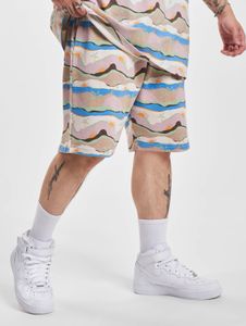 Short décontracté Just Rhyse pour homme, en coton beige, avec cordon de serrage et poches.