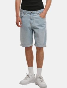 Pantalones cortos casuales para hombre de Just Rhyse, de mezclilla con algodón, color azul.