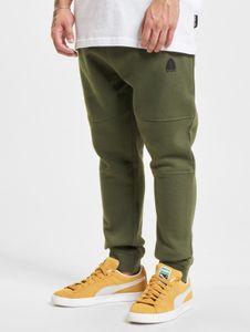 Comfortable Just Rhyse men's trousers with pockets, ribbed cuffs, 360 g/m² cotton, khaki