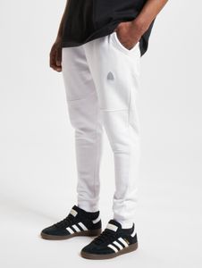 Pantalones modernos de hombre Just Rhyse con bolsillos, puños acanalados, algodón de 360 g/m², color blanco.