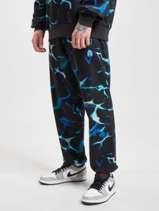 Pantalones vaqueros Just Rhyse cómodos para hombre con bolsillos con cordón ajustable, de algodón, color negro.