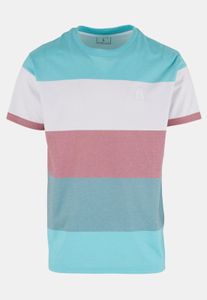sportliches Just Rhyse Herren T-Shirt mit Baumwolle Blau/Rot/Weiß