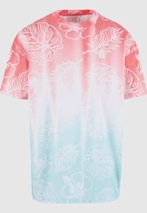 Comfortable Just Rhyse men's oversize T-shirt with cotton, red/blue
