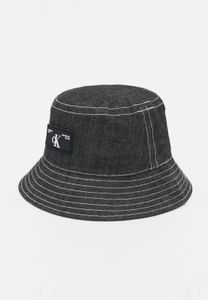 Cappellino unisex moderno Calvin Klein, in denim con cotone, nero