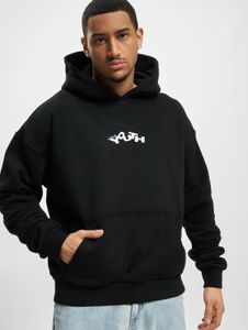 Sudadera con capucha Modern Lost Youth para hombre, capucha grande, puños acanalados, algodón de 460 g/m², color negro.